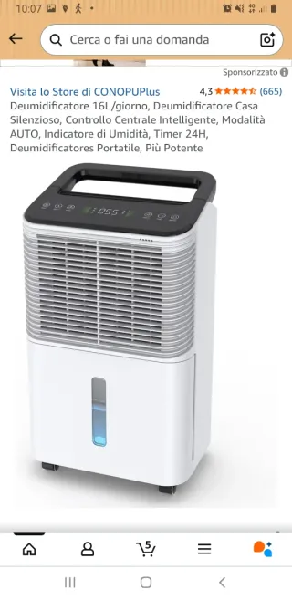 Deumidificatore CONOPU bianco