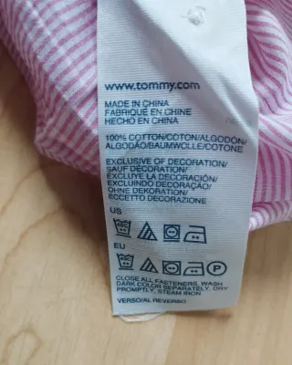 Camisa Tommy Hilfiger rosa talla S