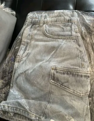 Minifalda vaquera cargo