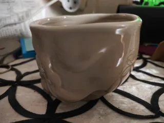 Cuenco calavera cerámica beige