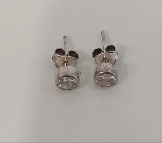 Pendientes de plata con circonita