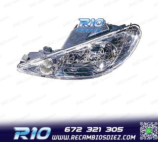 FARO IZQ PEUGEOT 206 98-09 H7+H7