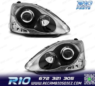 FAROS HONDA CIVIC 01-06 PROYECTOR FONDO NEGRO
