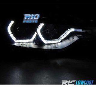 FAROS BMW F30 F31 11-15 XENON AFS OJOS ANGEL DRL LED NEGROS