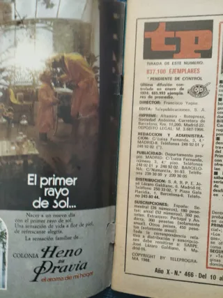 Revista TP teleprograma número 466 1975