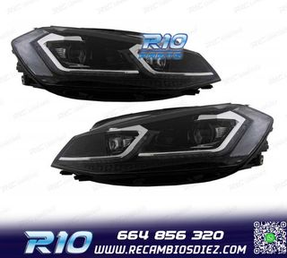 FAROS FULL LED DINAMICOS VOLKSWAGEN VW GOLF 7.5 17-19 LOOK R