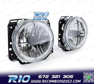FAROS VOLKSWAGEN VW GOLF MK2 83-91 OJOS ANGEL FONDO CROMO
