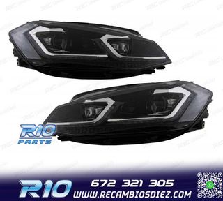 FAROS FULL LED DINAMICOS VOLKSWAGEN VW GOLF 7.5 17-19 LOOK R