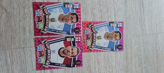 3 Cromos Top Master Futbol: Di Maria, Kane,Pulisic