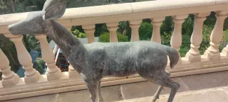 Figura cierva bronce fundido cera perdida