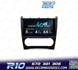RADIO GPS ANDROID 13 PARA MERCEDES CLASE C W203 CLK W209 G W