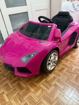 Coche infantil a batería rosa LAMBORGHINI
