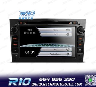 RADIO NAVEGADOR 7" PARA OPEL COLOR NEGRO OSCURO USB GPS TACT