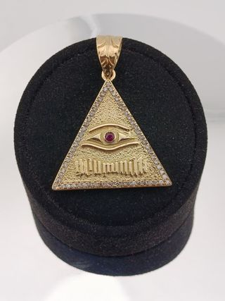 Colgante Triángulo Ojo de la Providencia Oro