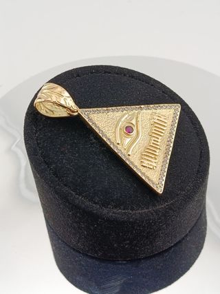 Colgante Triángulo Ojo de la Providencia Oro