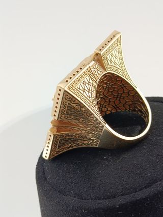 Anillo Medusa Oro y Diamantes