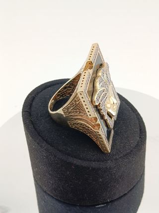 Anillo Medusa Oro y Diamantes