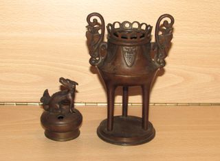 Quemador oriental Foo demonio Japón Meiji s. XIX