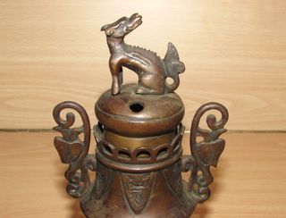 Quemador oriental Foo demonio Japón Meiji s. XIX