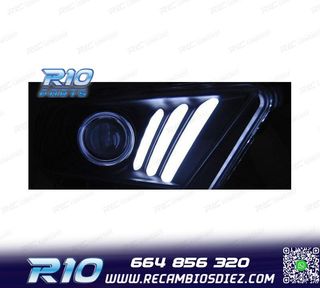 FAROS FORD MUSTANG 10-14 LED DINÁMICOS NEGRO
