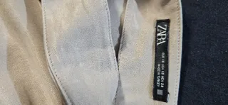 Gonna Zara beige satinata vita nodo XS