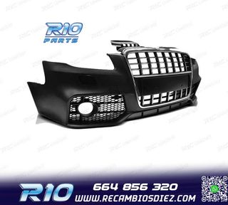 PARAGOLPES DELANTERO AUDI A4 B7 04-08 LOOK S LINE CROMO NEGR