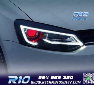 FAROS VOLKSWAGEN VW POLO 6R 09-17 LED LIGHT BAR DEVIL EYES