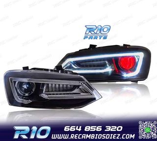 FAROS VOLKSWAGEN VW POLO 6R 09-17 LED LIGHT BAR DEVIL EYES