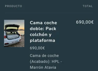 Cama coche doble: Colchón y plataforma