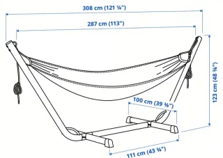 Soporte Hamaca IKEA Gris