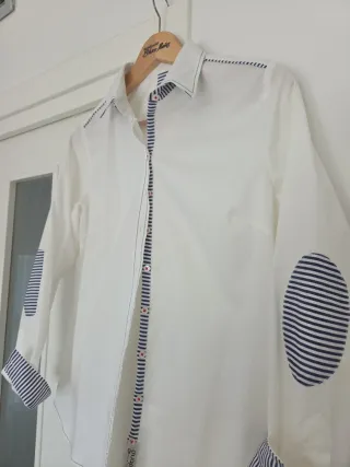 Camisa Gruppa Blanca Rayas Azules