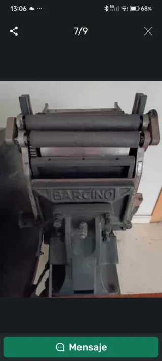 Conjunto antiguo imprenta, chivalete y estante