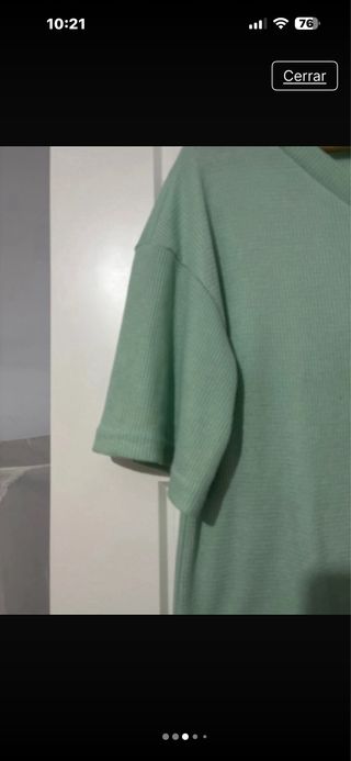 Camiseta verde ancha talla única