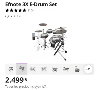 Efnote 3X Pro + Ride 18 + Hi-Hat 14