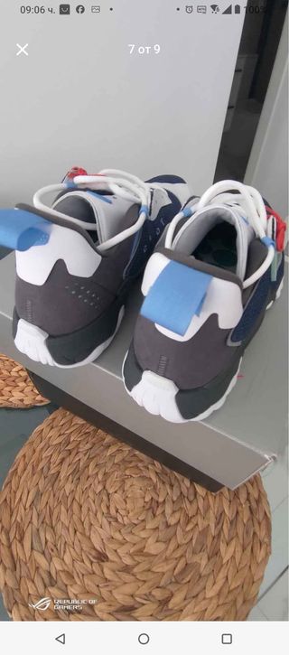 Jordan x CLOT Delta 2 Flint Azul Blanco