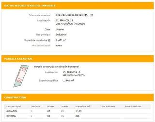 Nave industrial en venta en Griñón