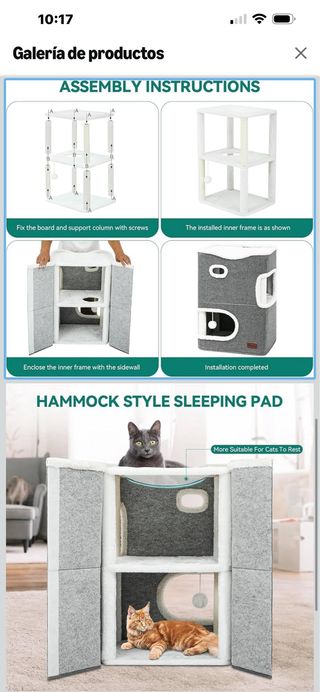 Árbol para gatos con rascador