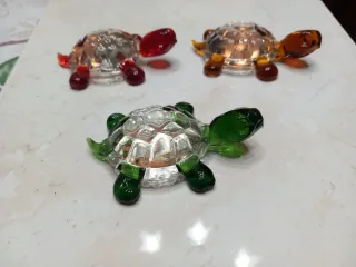 Tris Murano tartarughe vetro