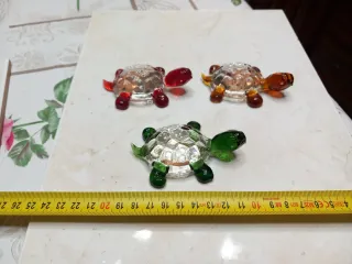 Tris Murano tartarughe vetro