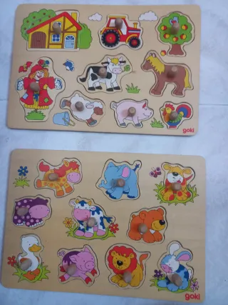 Puzzles de madera. Cada uno 3 eu. Los 8 a 20 eu