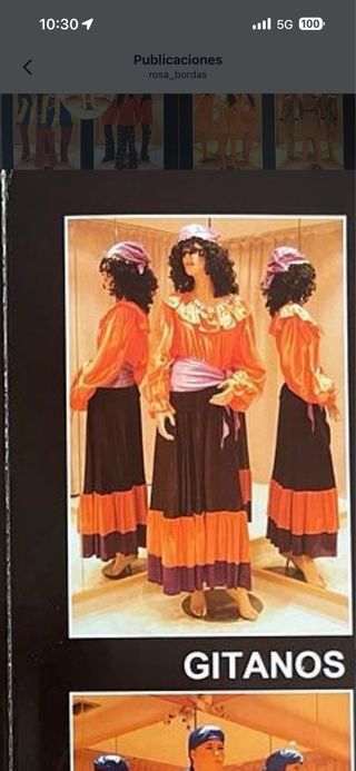 Vestido de gitana naranja y negro