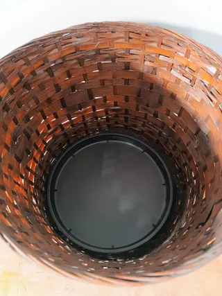 Cubre Macetas Mimbre Trenzado