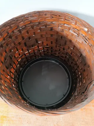 Cubre Macetas Mimbre Trenzado