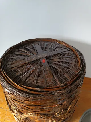 Cubre Macetas Mimbre Trenzado