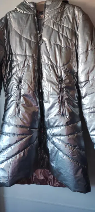 Anorak niña La Hormiga rosa y plateado