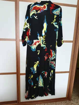 Vestido largo estampado multicolor