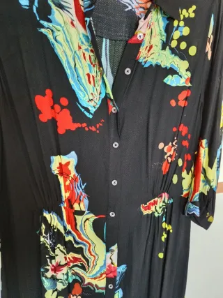 Vestido largo estampado multicolor