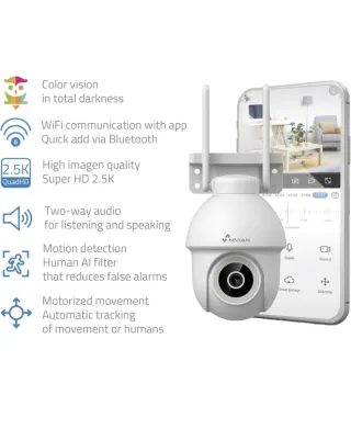 Cámara PTZ WiFi 2.4Ghz NIVIAN