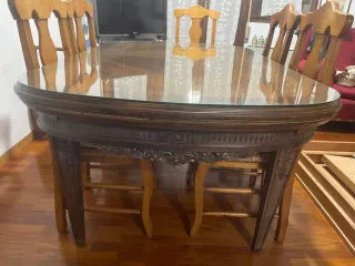 Mesa Comedor Madera Extensible Vintage