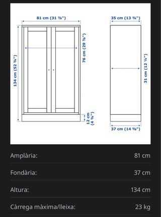 Vitrina y armario HAVSTA beige/gris con zócalo